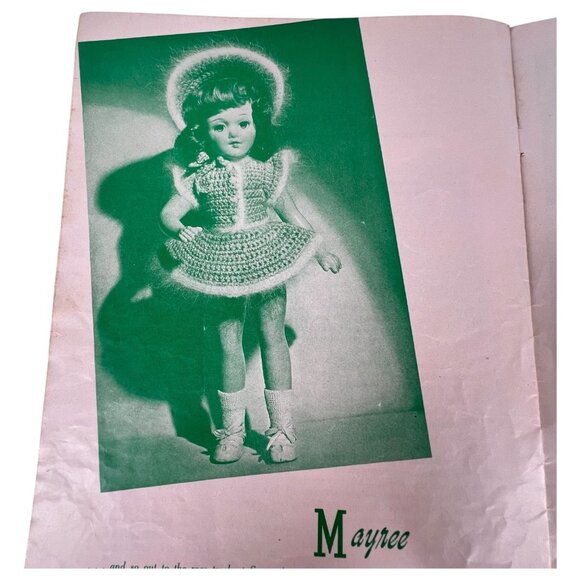 1941 Marys Dollies Volume No 5 Doll Clothes Pattern Book Knit Crochet Mary Hoyer - Picture 10 of 10